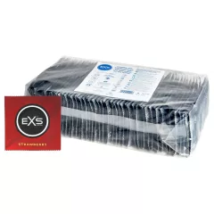 EXS Strawberry - strawberry-flavoured condoms (100 pcs)