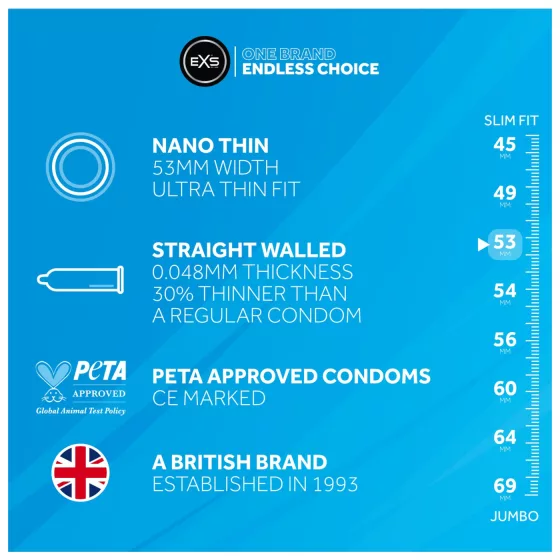 EXS Nano Thin - ultra-thin condoms (100 pcs)