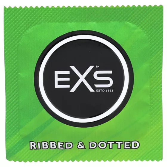 EXS Ribbed & Dotted - ribbed, dotted condoms (48 pcs)