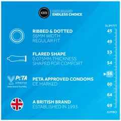 EXS Ribbed & Dotted - ribbed, dotted condoms (48 pcs)