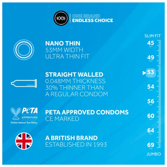 EXS Nano Thin - ultra thin condoms (48 pcs)