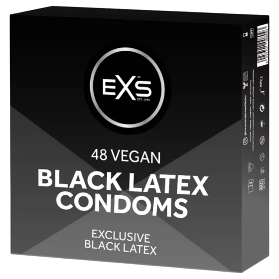 EXS Black - black condoms (48 pcs)