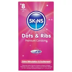 Skins - Ribbed & Dotted Condoms (8 Pack)