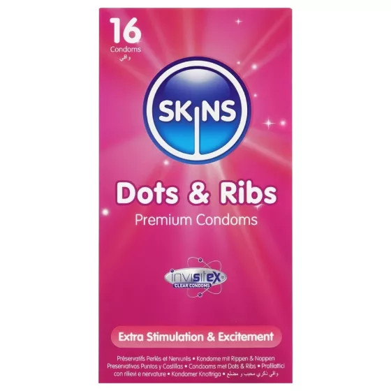 Skins - Ribbed & Dotted Condoms (16 pack)