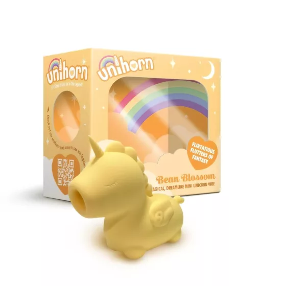 Unihorn Bean Blossom - Rechargeable Unicorn Clitoral Stimulator (Yellow)
