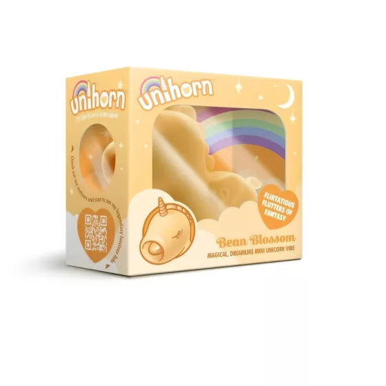 Unihorn Bean Blossom - Rechargeable Unicorn Clitoral Stimulator (Yellow)
