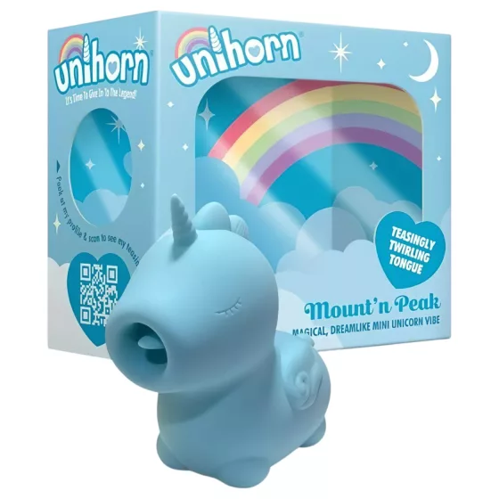 Unihorn Mount'n Peak - Rechargeable Unicorn Clitoral Stimulator (Blue)