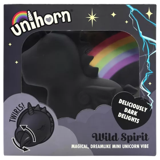 Unihorn Wild Spirit - Rechargeable Unicorn Clitoral Stimulator (Black)