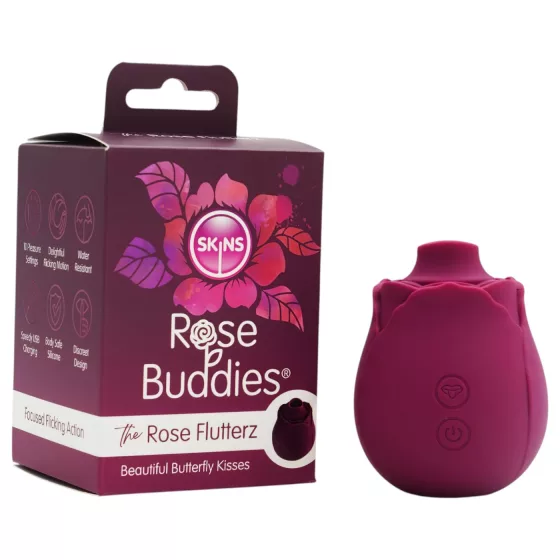 Skins Rose Flutterz - rechargeable clitoral vibrator (purple)