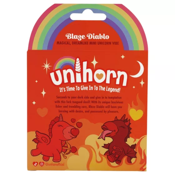 Unihorn Blaze Diablo - Rechargeable Unicorn Clitoral Vibrator (Red)
