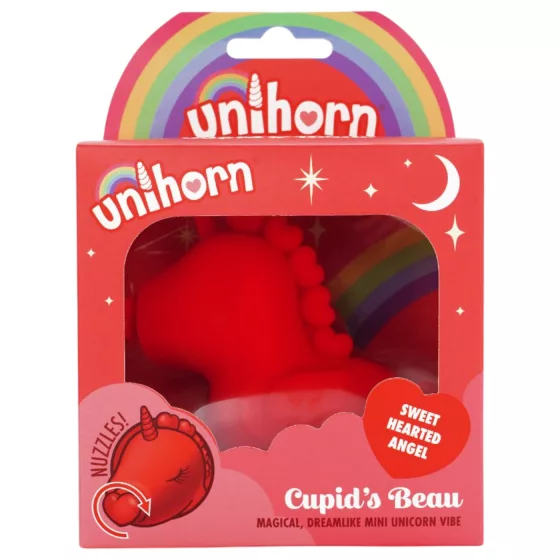 Unihorn Cupid's Beau - Rechargeable Unicorn Clitoral Vibrator (Red)