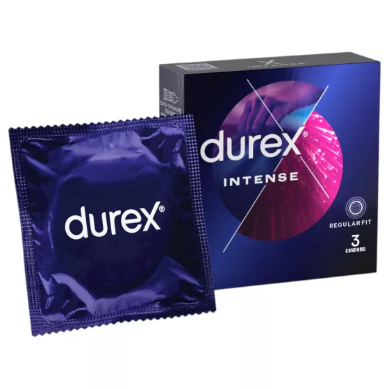 Durex Intense - ribbed and dotted condoms (3 pcs)
