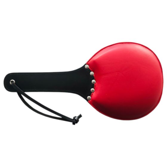 Rouge - genuine leather paddle with soft and hard side (red)