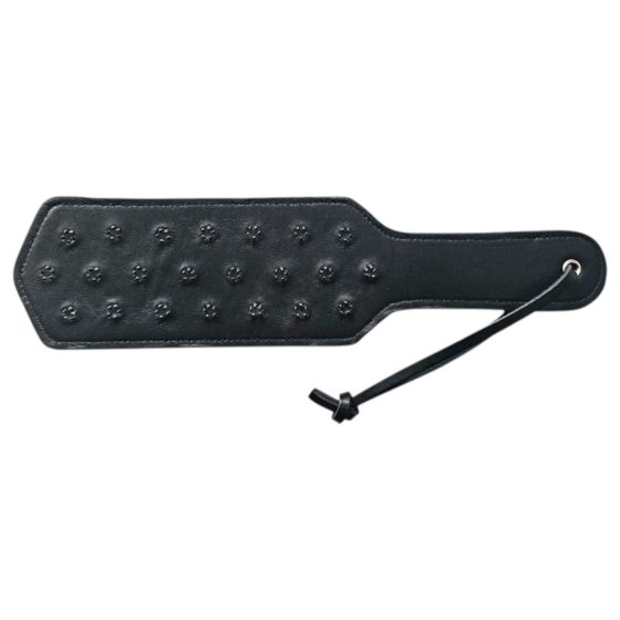 Rouge - genuine leather studded paddle (black)