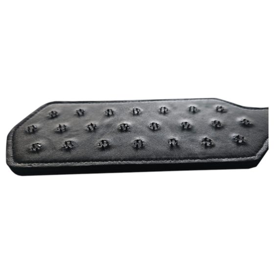 Rouge - genuine leather studded paddle (black)