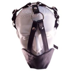 Rouge - Genuine Leather Mask and Gag (Black)