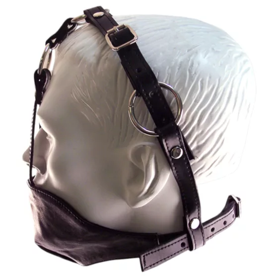 Rouge - Genuine Leather Mask and Gag (Black)