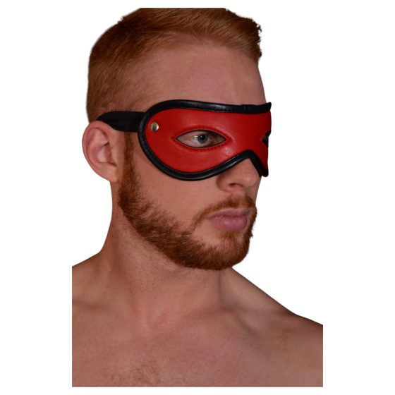 Rouge - Genuine Leather Open-Eye Mask (Red)