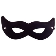Rouge - Genuine Leather Open Eye Mask (Black)