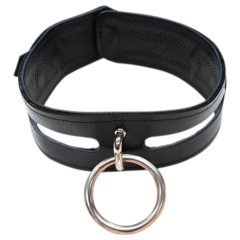 Rouge - genuine leather collar (black)