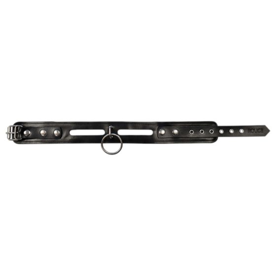 Rouge - genuine leather collar (black)