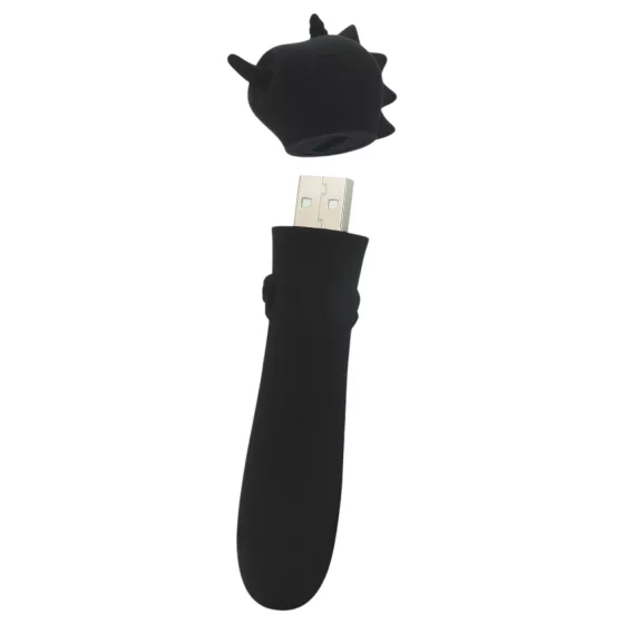 Unihorn Wild Spirit - rechargeable mini vibrator (black)