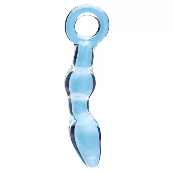 Clarity Utopian Mystique - ribbed glass anal dildo (clear)