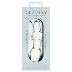 Clarity Utopian Mystique - ribbed glass anal dildo (clear)