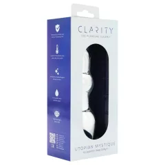 Clarity Utopian Mystique - ribbed glass anal dildo (clear)