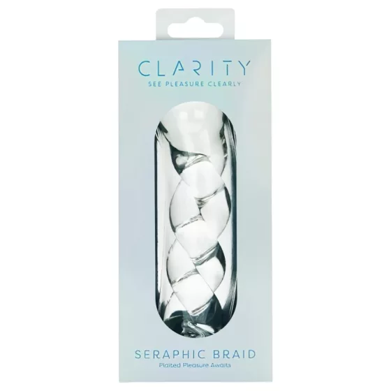 Clarity - Braided Glass Dildo (Clear)