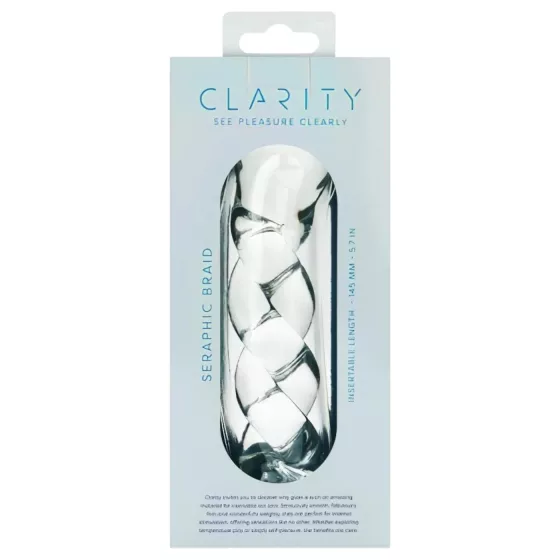 Clarity - Braided Glass Dildo (Clear)