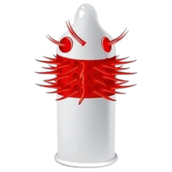 Egzo Ugly Coyote - long-spike condom (1 pc)