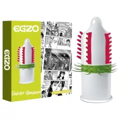 Egzo Dulche Bombero - textured, stimulating condom (1 pack)