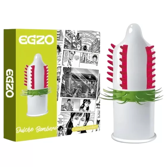 Egzo Dulche Bombero - textured, stimulating condom (1 pack)