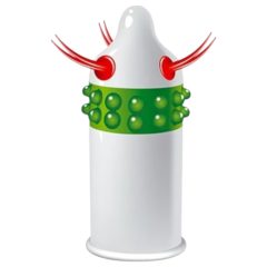 Egzo Uncle Bob - spiked condom with tentacles (1 pc)
