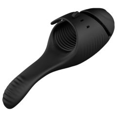   Lonely J-Bobbie - Rechargeable Dual-Motor Glans Vibrator (Black)