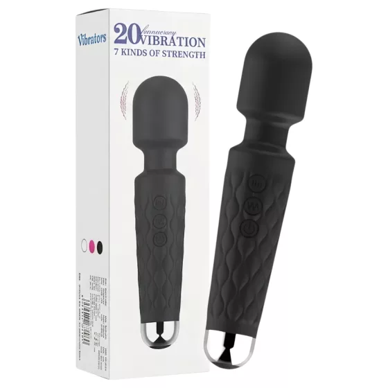 Lonely 20-Function Rechargeable Massaging Vibrator (Black)