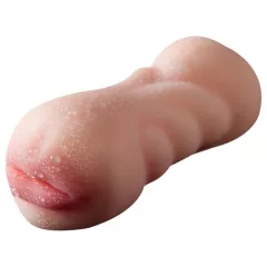   Lonely 2-in-1 - artificial vagina and artificial mouth masturbator (natural)