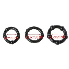 Lonely Stay Hard - penis ring set - black (3 pieces)