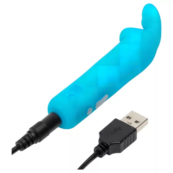 Happyrabbit Bullet - Rechargeable Bunny Wand Vibrator (Blue)