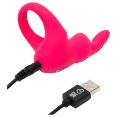 Happyrabbit Vibe Ring - Rechargeable Vibrating Ring (Pink)