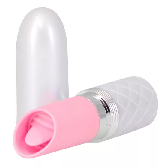 Pillow Talk Lusty - rechargeable, tongue-style vibrator (white-pink)