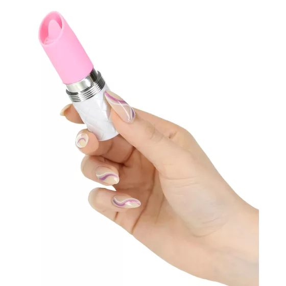 Pillow Talk Lusty - rechargeable, tongue-style vibrator (white-pink)