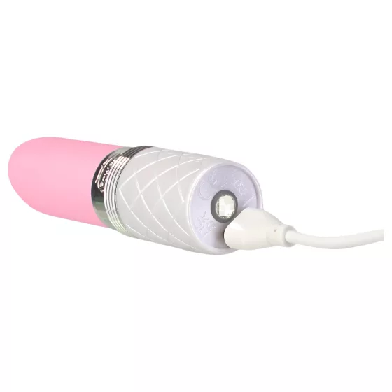 Pillow Talk Lusty - rechargeable, tongue-style vibrator (white-pink)