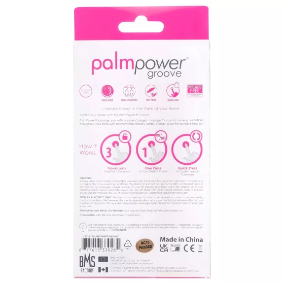 PalmPower Groove - Rechargeable Massage Vibrator (Pink) 