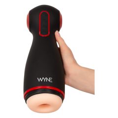   WYNE 06 - Rechargeable, vibrating-suction masturbator (black)