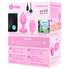   B-Vibe Heart - Rechargeable Remote-Controlled Anal Vibrator (Pink)