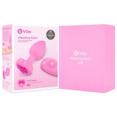 b-vibe heart - cordless anal vibrator with radio (pink)