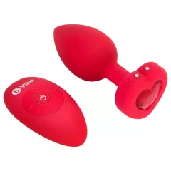   B-Vibe Heart - Rechargeable Remote-Controlled Anal Vibrator (Red)