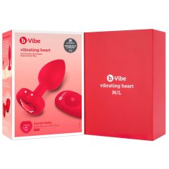   B-Vibe Heart - Rechargeable Remote-Controlled Anal Vibrator (Red)